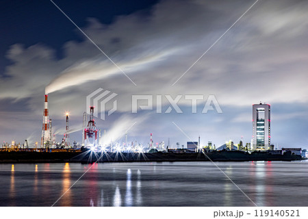 四日市　コンビナート　夜景 119140521