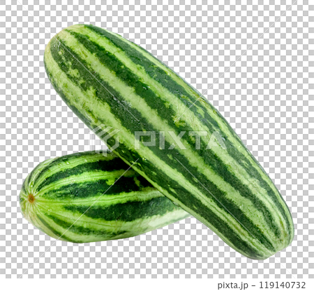 Cucumber or Cucumis melo isolated 119140732