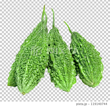 Bitter gourd or Bitter melon or Momordica charantia isolated Bitter gourd or Bitter melon or Momordica charantia isolated 119140744