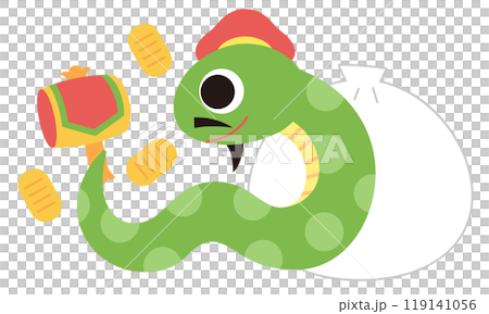 A snake with a mallet in the house 119141056