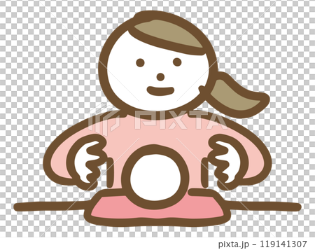 水晶で占っている笑顔＆私服の若い女性(上半身) 119141307