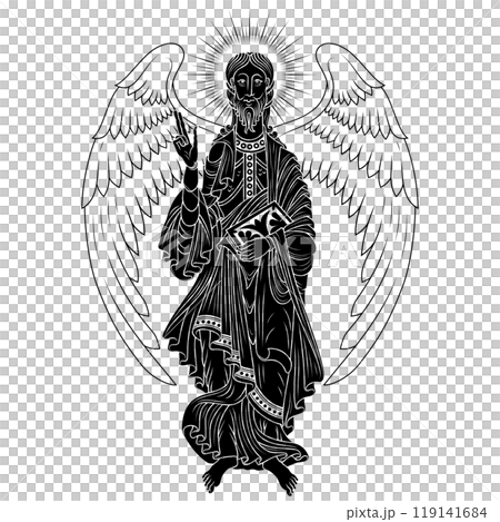 Catholic angel holding a bible Catholic angel holding a bible 119141684