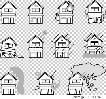 住宅のアイコンセット 119141826