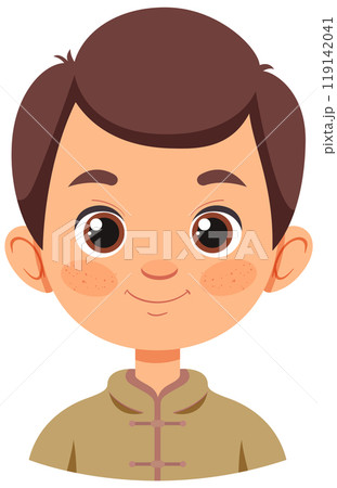 Cute Boy in Traditional Attire 119142041