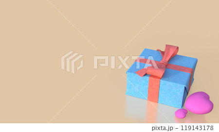 The Gift box for celebrate or holiday concept 3d rendering. The Gift box for celebrate or holiday concept 3d rendering. 119143178