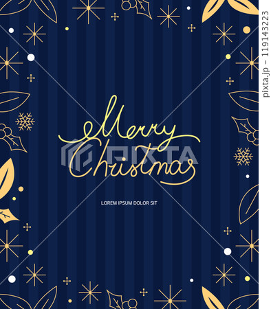 Christmas Calligraphy Line Luxury Frame 119143223
