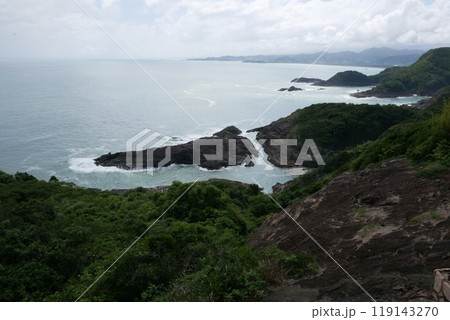 宮崎県 日向坂から見える海岸の景色 宮崎県 日向坂から見える海岸の景色 119143270