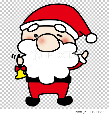 ベルを鳴らすお鼻の大きなサンタクロース 119143388