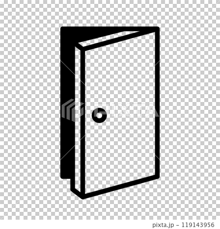 稍微打開門圖標。 119143956