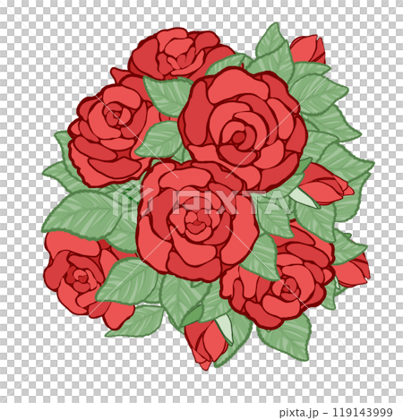 赤薔薇の花束 赤薔薇の花束 119143999