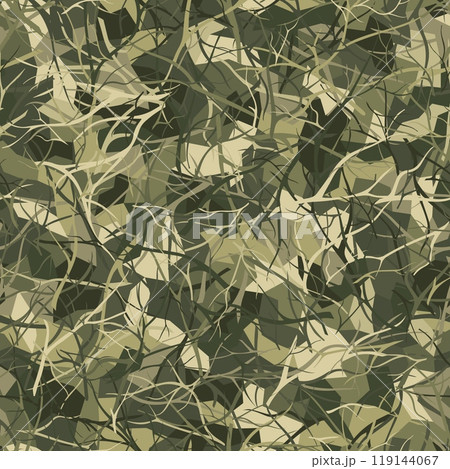 Commando Desert Seamless Pattern. Repeated Khaki Grunge Vector Texture 119144067