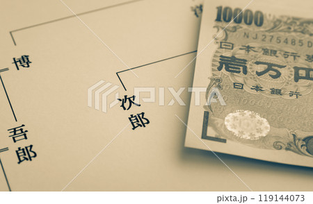 生涯独身　未婚　独身男性　一生独身　家系図 119144073