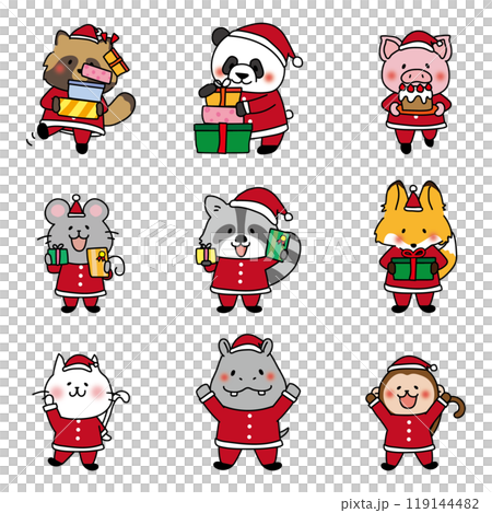Animals preparing for Christmas party 2 Animals preparing for Christmas party 2 119144482