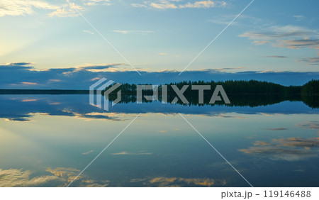 Sunset over wild Lake Haikola Sunset over wild Lake Haikola 119146488