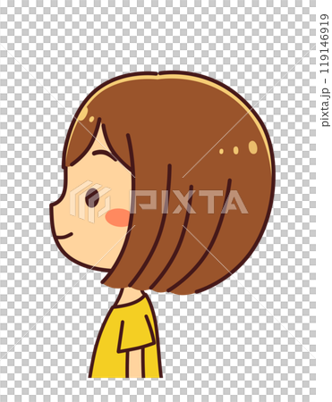 Profile of a woman - Illustration material 119146919