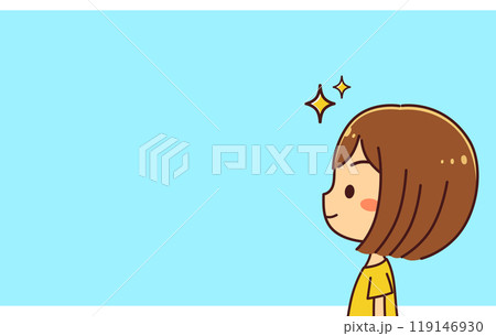 横顔の女性　イラスト素材 119146930
