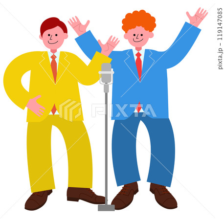 漫才師が漫才をしているイラスト 漫才師が漫才をしているイラスト 119147085