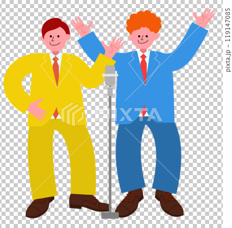 漫才師が漫才をしているイラスト 漫才師が漫才をしているイラスト 119147085