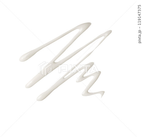 White smear stroke of cosmetic cream texture isolated on white background. White smear stroke of cosmetic cream texture isolated on white background. 119147375