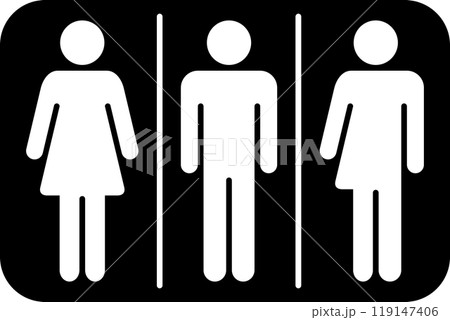 オールジェンダートイレの標識 119147406