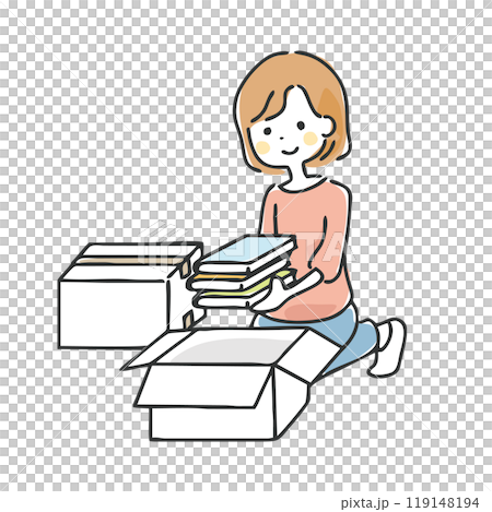 一個女人整理 119148194