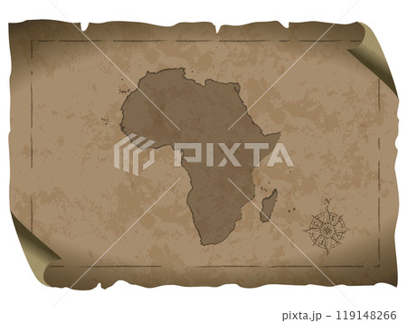 アフリカの古地図01_ブラウン アフリカの古地図01_ブラウン 119148266