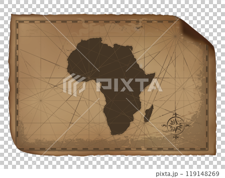 Old Map of Africa 02_Dark Brown 119148269