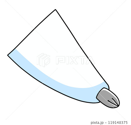 ゆるめシンプルな絞り出し袋　ベタ塗り 119148375