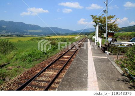 南阿蘇鉄道 地震後全線復旧した沿線の風景 南阿蘇水の生まれる里白水高原駅周辺 南阿蘇鉄道 地震後全線復旧した沿線の風景 南阿蘇水の生まれる里白水高原駅周辺 119148379