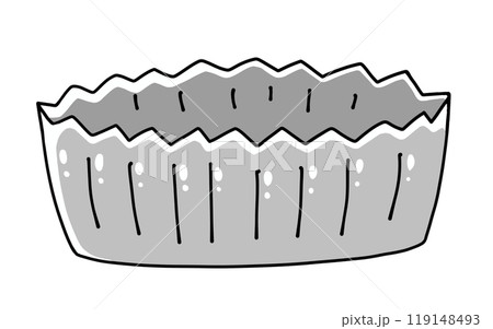ゆるめシンプルなタルト型 ベタ塗り ゆるめシンプルなタルト型 ベタ塗り 119148493