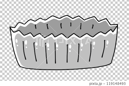 ゆるめシンプルなタルト型 ベタ塗り ゆるめシンプルなタルト型 ベタ塗り 119148493