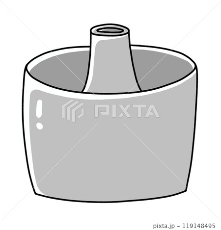 ゆるめシンプルなシフォンケーキ型 ベタ塗り ゆるめシンプルなシフォンケーキ型 ベタ塗り 119148495