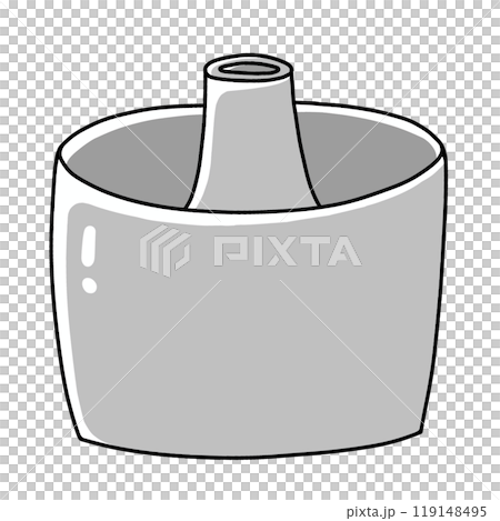 ゆるめシンプルなシフォンケーキ型 ベタ塗り ゆるめシンプルなシフォンケーキ型 ベタ塗り 119148495