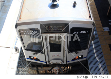 南阿蘇鉄道　地震後全線復旧した沿線の風景　立野駅周辺 119148724