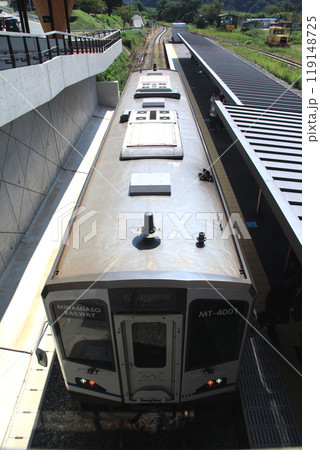 南阿蘇鉄道　地震後全線復旧した沿線の風景　立野駅周辺 119148725