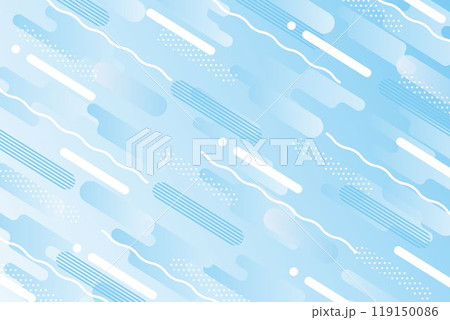 ブルーグラデーションの幾何学背景イラスト 119150086