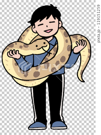 脖子上掛著蛇的人 119151259