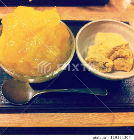 レモンのかき氷とわらび餅 119151304