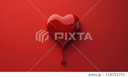 Blood donation poster with heart symbol and call to action, Give the gift of life 119151755