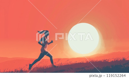 Colorful running marathon poster, Runners, Sport colorful poster illustration Colorful running marathon poster, Runners, Sport colorful poster illustration 119152264