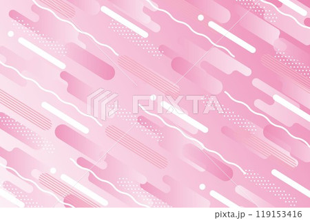 ピンクグラデーションの幾何学ポップな背景イラスト 119153416