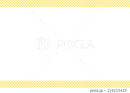 黄色の斜めストライプのシンプルなフレームイラスト 119153417