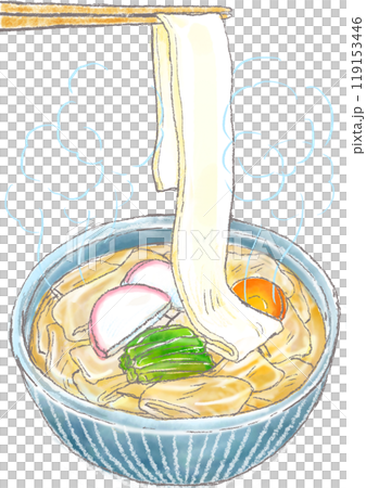 暖かいお汁のひもかわうどん 暖かいお汁のひもかわうどん 119153446