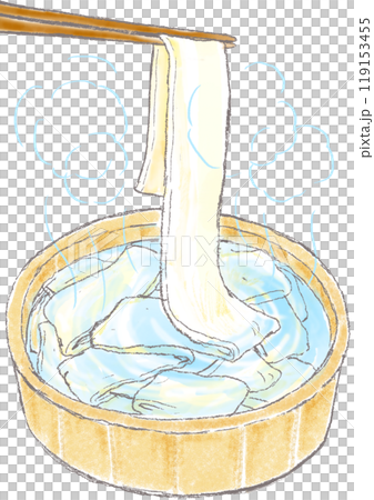 暖かいひもかわうどん_タライ 暖かいひもかわうどん_タライ 119153455