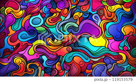 colorful background in pop art style illustration 119153579