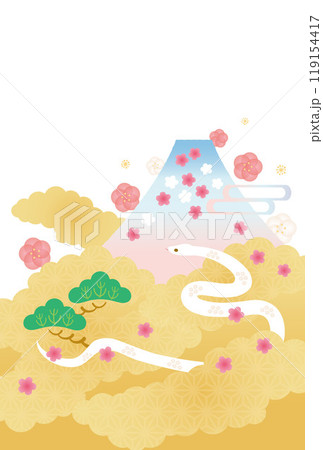 巳年-年賀状テンプレ-う1-3ベク 119154417