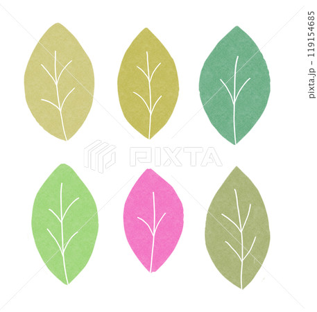 レトロな葉っぱの背景イラスト28 レトロな葉っぱの背景イラスト28 119154685