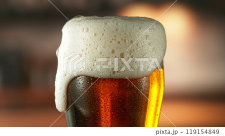 Beer Pint with Freshly Poured Ale. Beer Pint with Freshly Poured Ale. 119154849