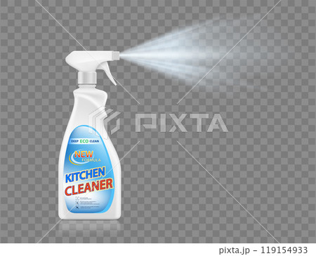 Kitchen cleaner spray packaging mockup 119154933