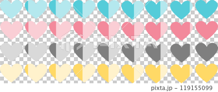 Heart graphic material illustration and icon set 119155099